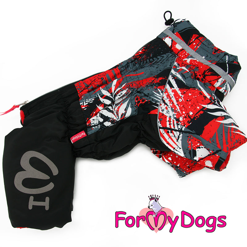 ForMyDogs - "Red forest" huputon koiran talvihaalari, nartun malli