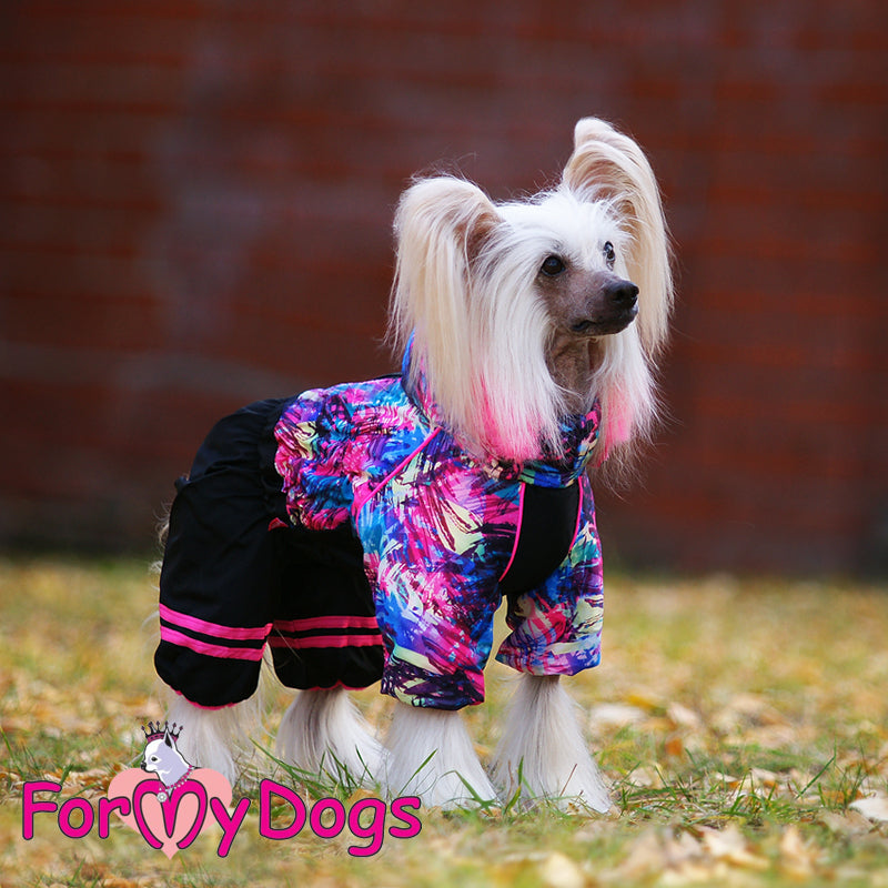 ForMyDogs - "Colourful" hupullinen koiran talvihaalari, nartun malli