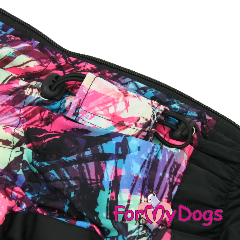 ForMyDogs - "Colourful" hupullinen koiran talvihaalari, nartun malli
