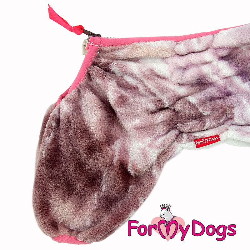 ForMyDogs - violetinsävyinen koiran fleecehaalari, nartun malli