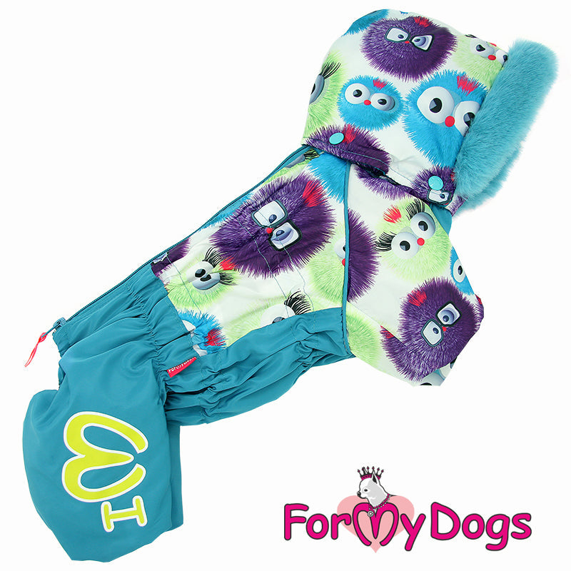 ForMyDogs - "Sweeties" lämmin sileävuorillinen koiran talvihaalari, nartun malli