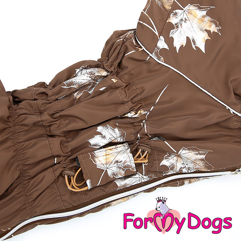 ForMyDogs - "Leaves" koiran talvihaalari, mopsi/leveä rintaiset koirat, uroksen malli