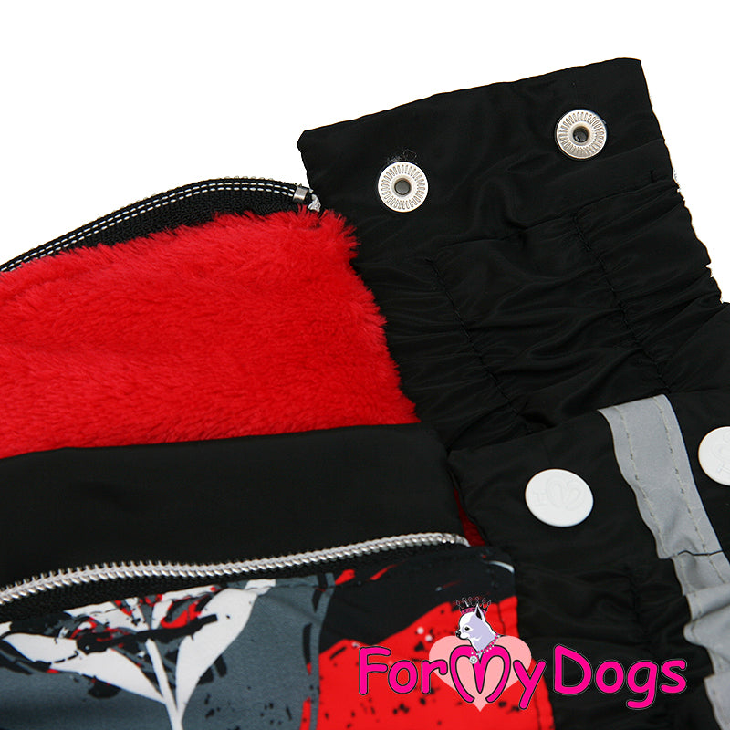 ForMyDogs - "Red forest" koiran talvihaalari, keskikokoinen/iso koira, nartun malli