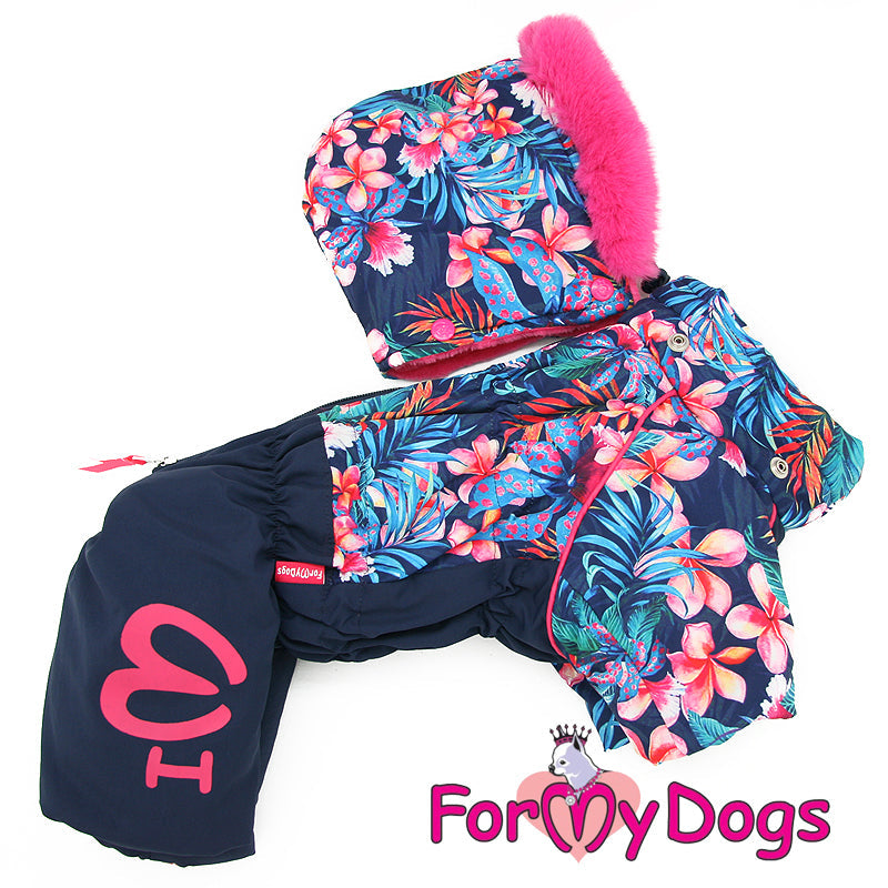 ForMyDogs - "Blossom" sileävuorillinen koiran talvihaalari, nartun malli