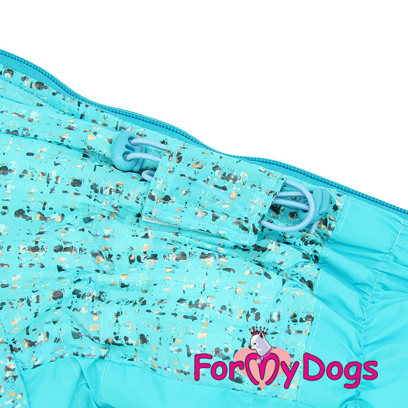 ForMyDogs - "Turquoise sea" lämmin sileävuorinen talvihaalari, nartun malli